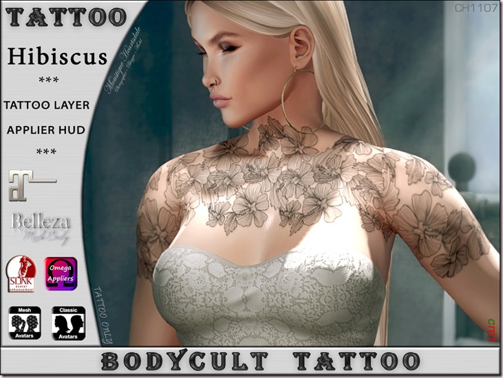 BodyCult Tattoo Hibiscus CH1107