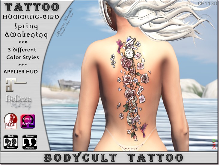 BodyCult Tattoo Humming Bird Spring CH1130
